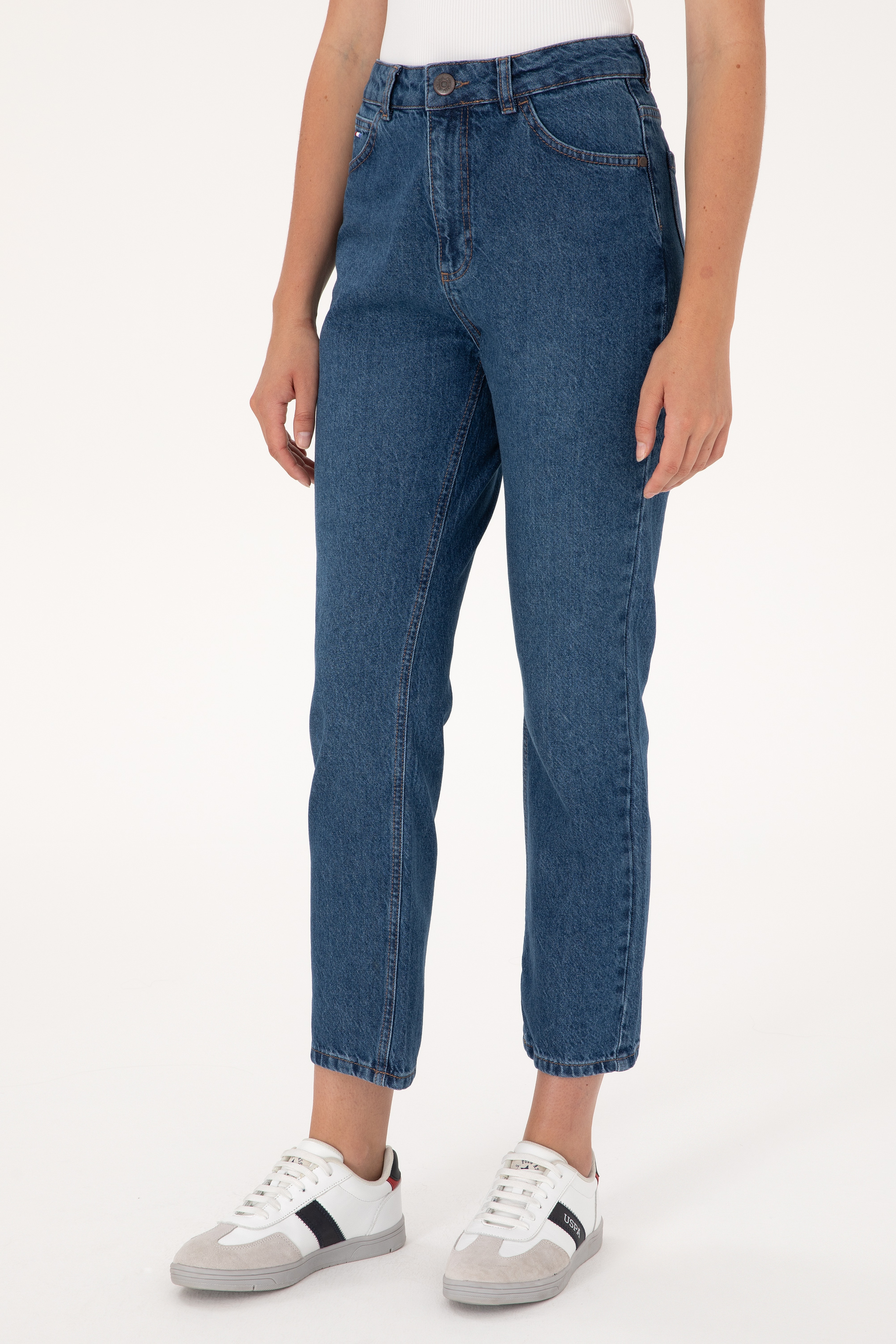 Kadın Açık Mavi Straight Fit Jean Pantolon - Image 2