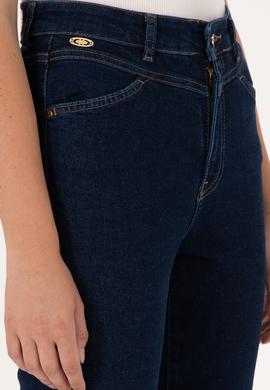 Kadın Mavi Slim Flare Fit Jean Pantolon - 50297486006