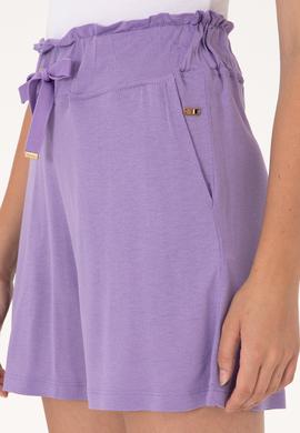 Kadın Lila Örme Şort - 50285884024