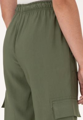 Kadın Koyu Haki Cargofit Kanvas Pantolon - 50309123019