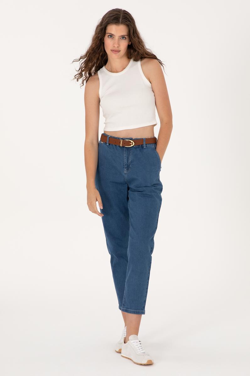 Kadın Açık Mavi Carrot Fit Jean Pantolon