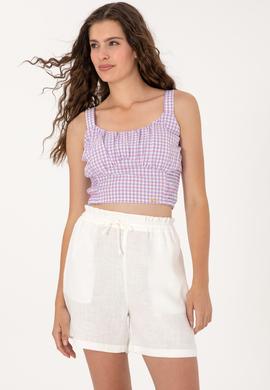 Kadın Lila Askılı Bluz - 50299657022