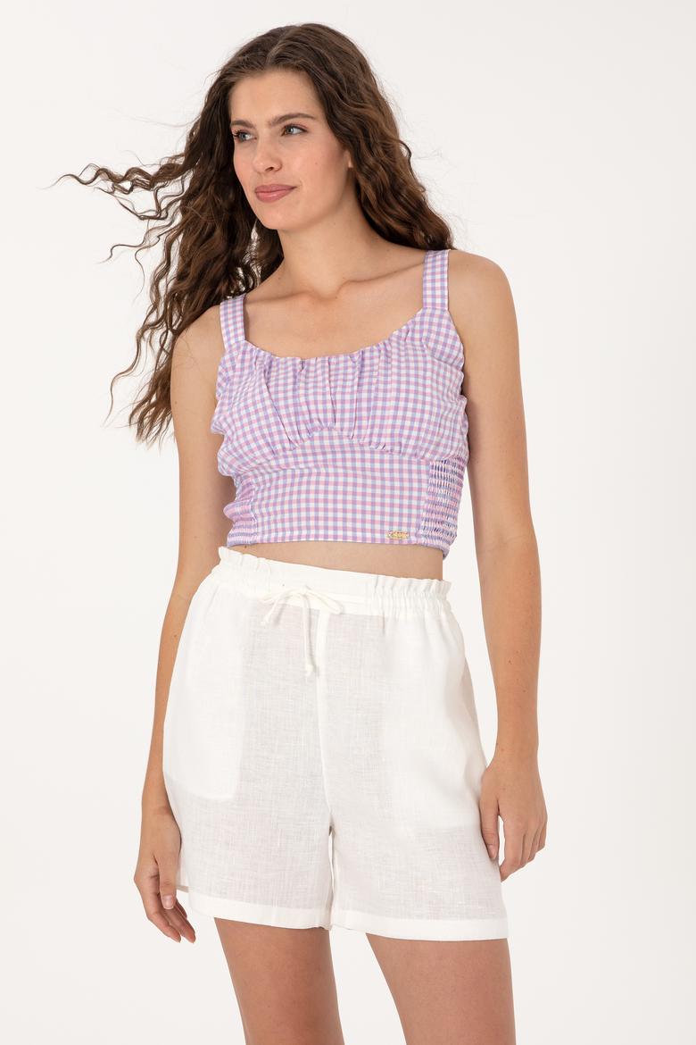 Kadın Lila Askılı Bluz - 50299657022