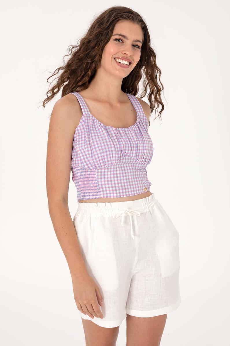 Kadın Lila Askılı Bluz