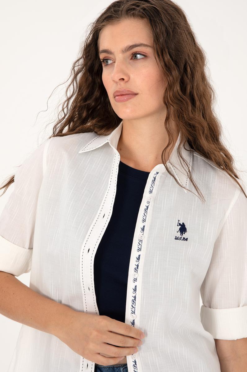 Kadın Beyaz Uzun Kollu Gömlek