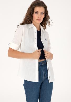 Kadın Beyaz Uzun Kollu Gömlek - 50299693006