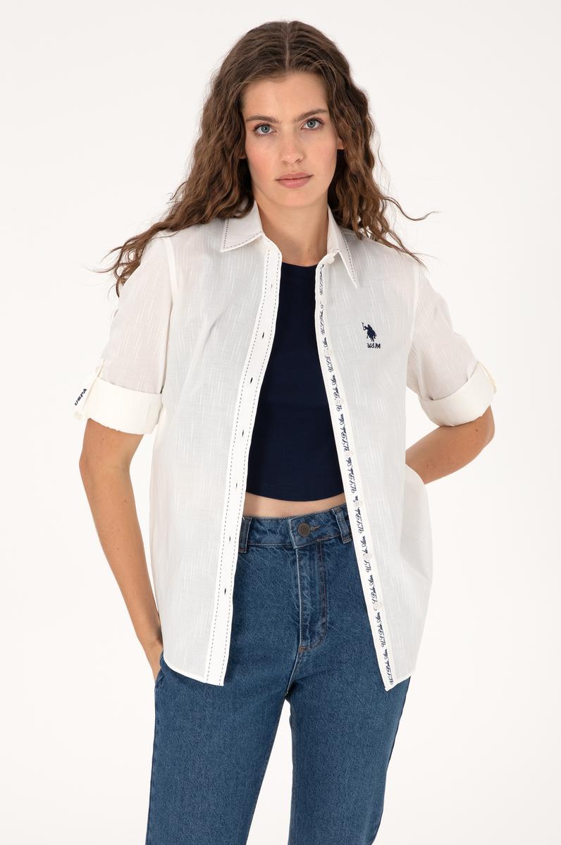 Kadın Beyaz Uzun Kollu Gömlek