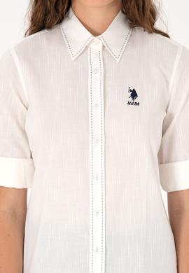 Kadın Beyaz Uzun Kollu Gömlek - 50299693006