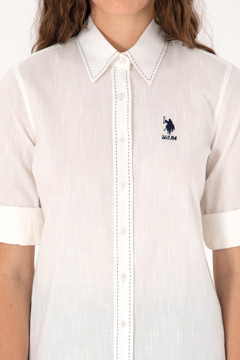 Kadın Beyaz Uzun Kollu Gömlek - 50299693006