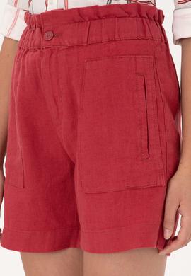 Kadın Vişne Dokuma Şort - 50300655038