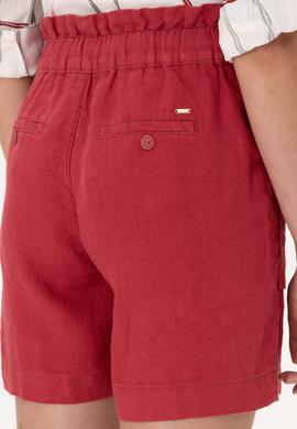 Kadın Vişne Dokuma Şort - 50300655038