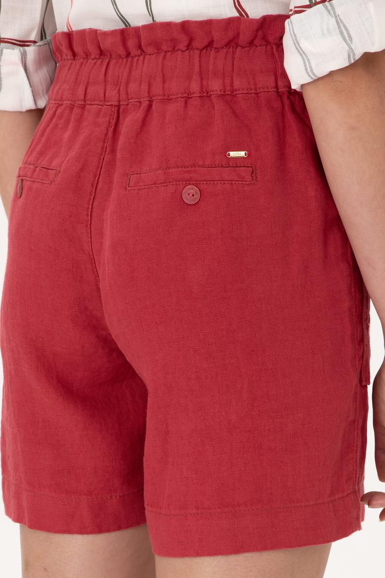 Kadın Vişne Dokuma Şort - 50300655038
