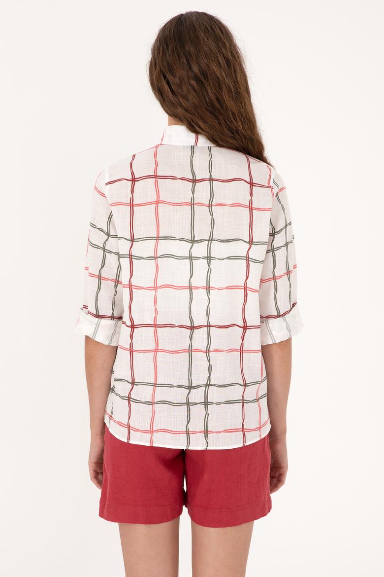 Kadın Kırmızı Uzun Kollu Gömlek - 50301822015