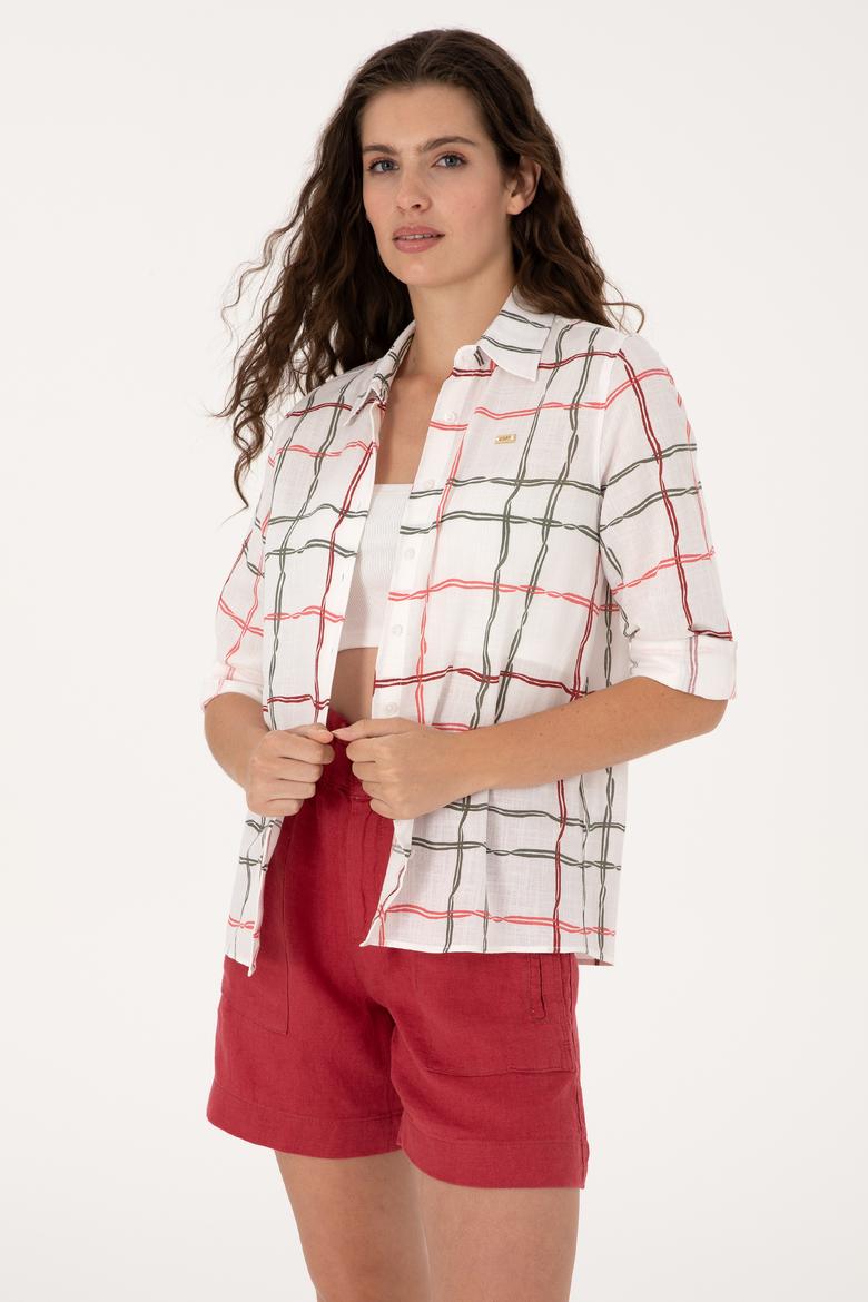 Kadın Kırmızı Uzun Kollu Gömlek - 50301822015