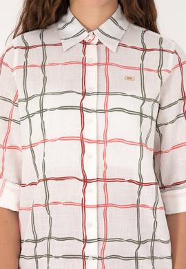 Kadın Kırmızı Uzun Kollu Gömlek - 50301822015