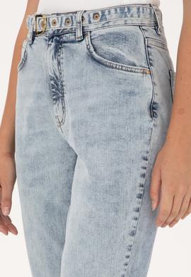 Kadın Açık Mavi Mom Hıgh Waist Fit Jean Pantolon - 50300961006