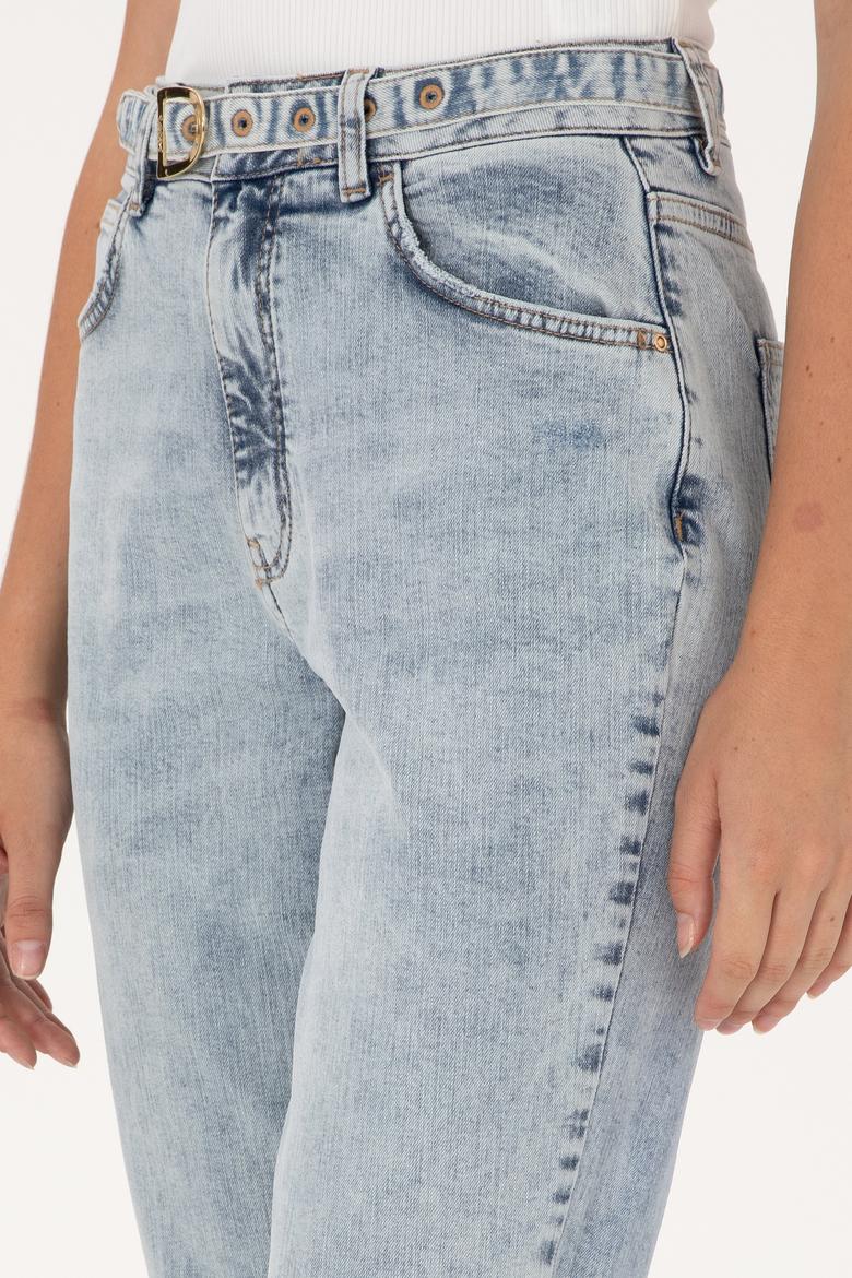 Kadın Açık Mavi Mom Hıgh Waist Fit Jean Pantolon - 50300961006