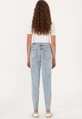 Kadın Açık Mavi Mom Hıgh Waist Fit Jean Pantolon - 50300961006