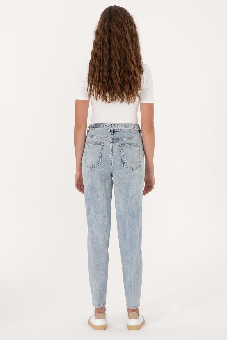 Kadın Açık Mavi Mom Hıgh Waist Fit Jean Pantolon - 50300961006