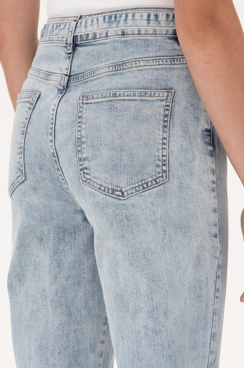 Kadın Açık Mavi Mom Hıgh Waist Fit Jean Pantolon