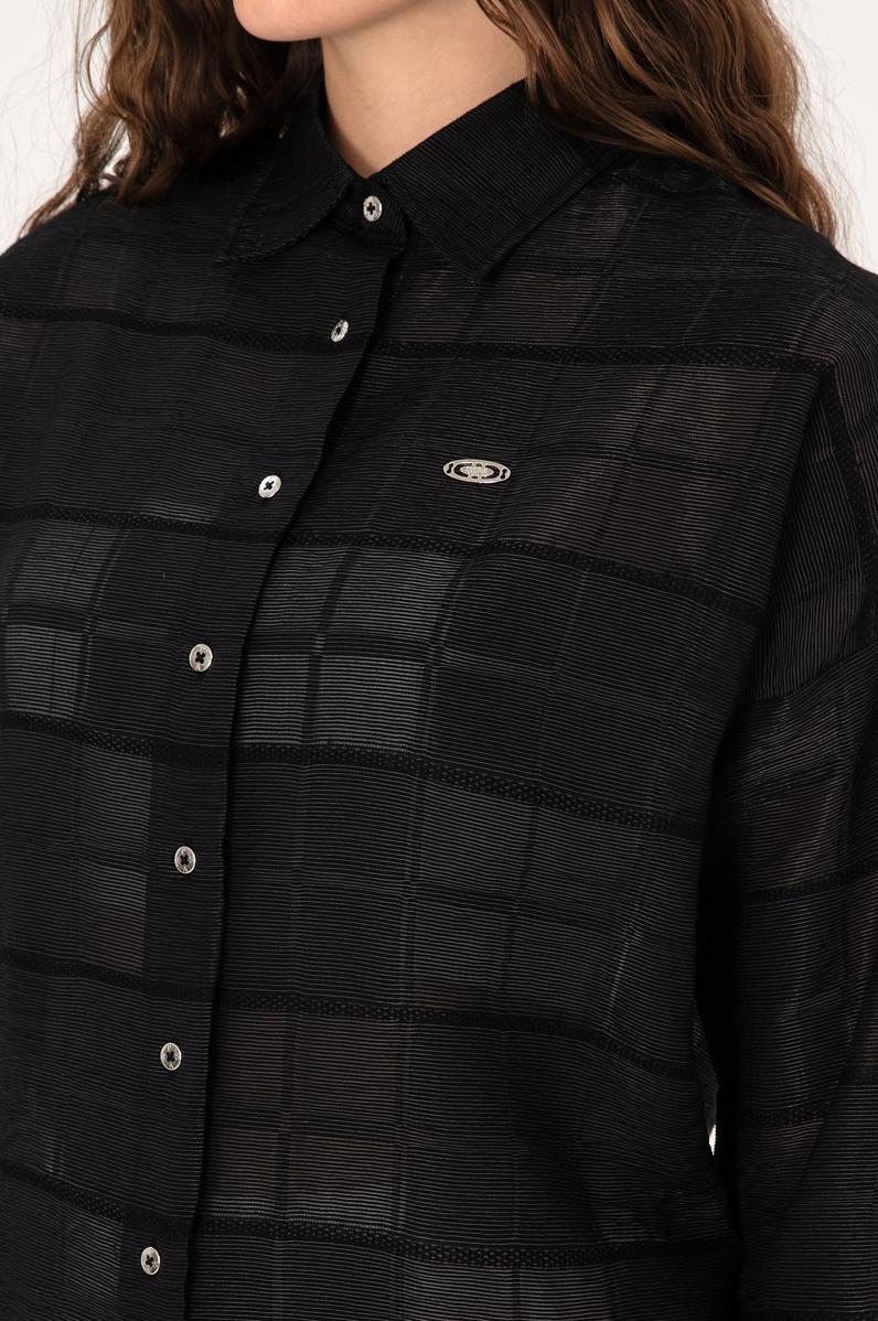 Kadın Siyah Uzun Kollu Gömlek