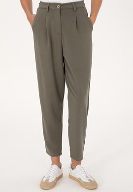 Kadın Koyu Haki Örme Pantolon - 50300650002