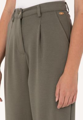 Kadın Koyu Haki Örme Pantolon - 50300650002