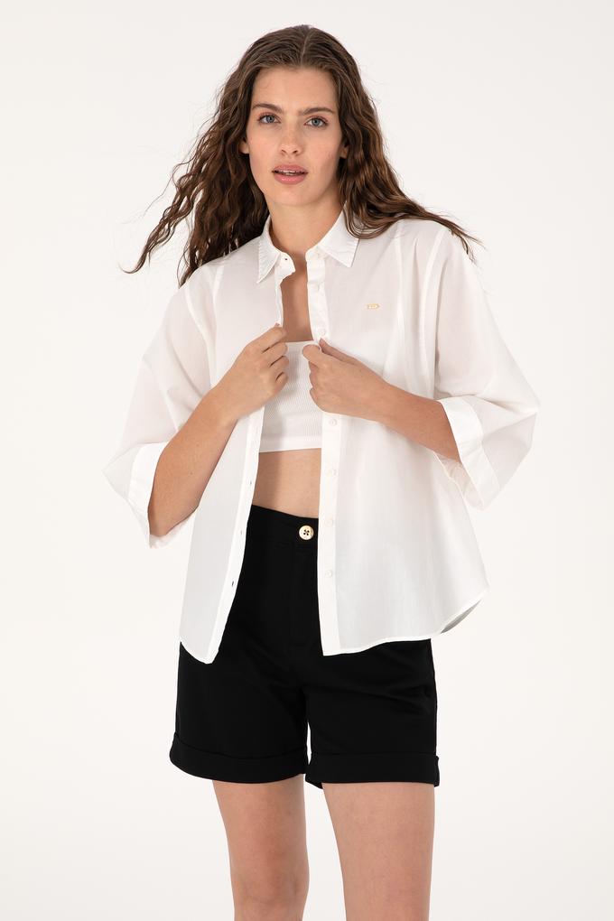 Kadın Beyaz Uzun Kollu Gömlek