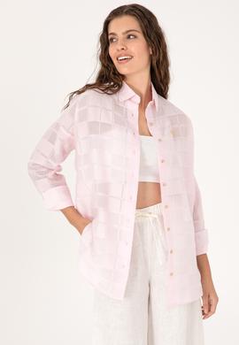 Kadın Pudra Uzun Kollu Gömlek - 50299665037