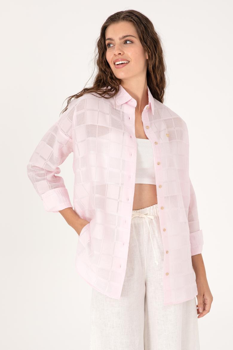 Kadın Pudra Uzun Kollu Gömlek