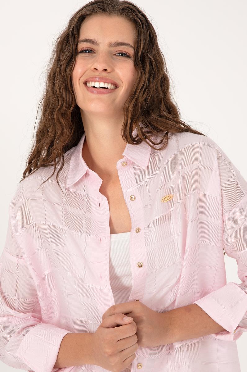 Kadın Pudra Uzun Kollu Gömlek