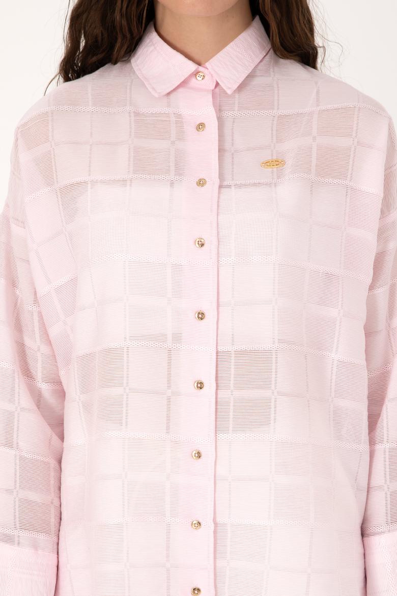 Kadın Pudra Uzun Kollu Gömlek - 50299665037