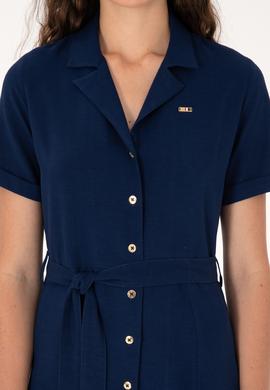 Kadın Lacivert Mini Boy Dokuma Elbise - 50306604013