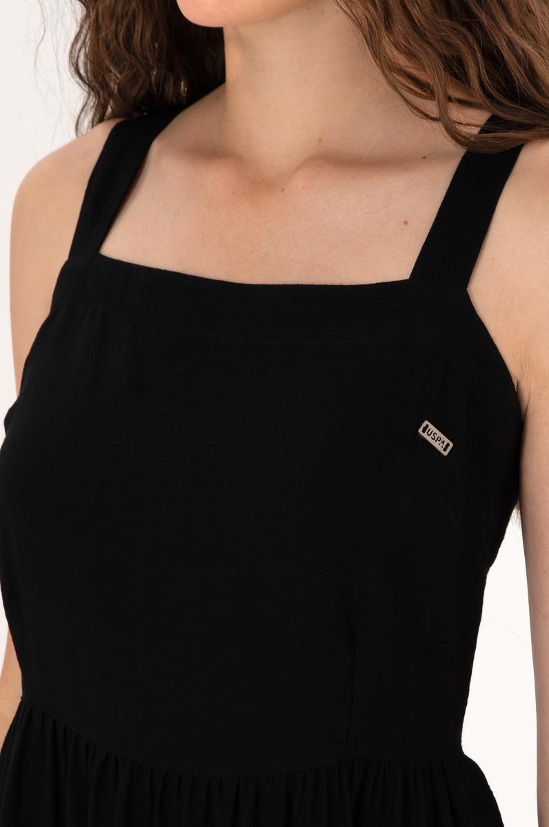 Kadın Siyah Mini Boy Dokuma Elbise