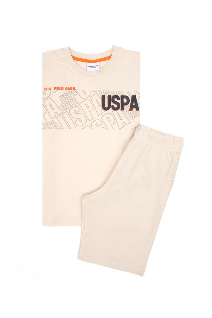 Erkek Çocuk Bej Pijama Takımı