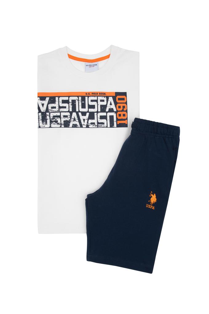 Erkek Çocuk Beyaz Pijama Takımı