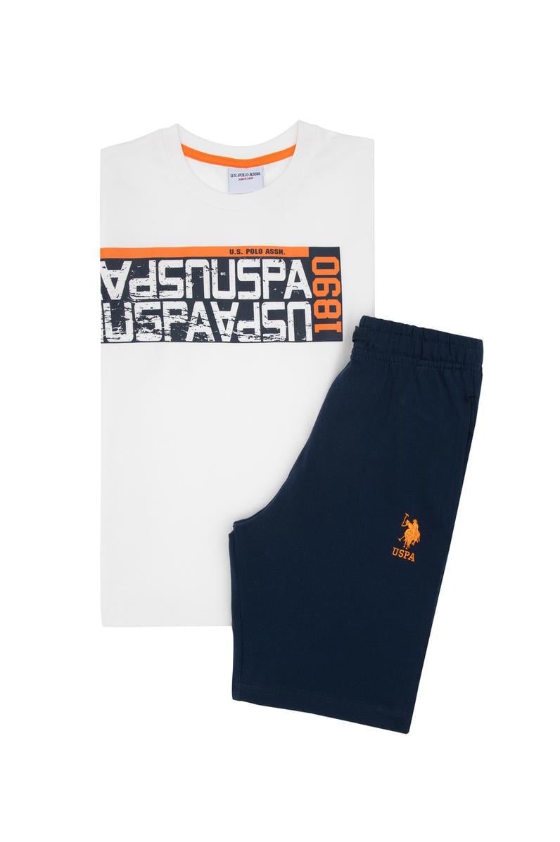 Erkek Çocuk Beyaz Pijama Takımı