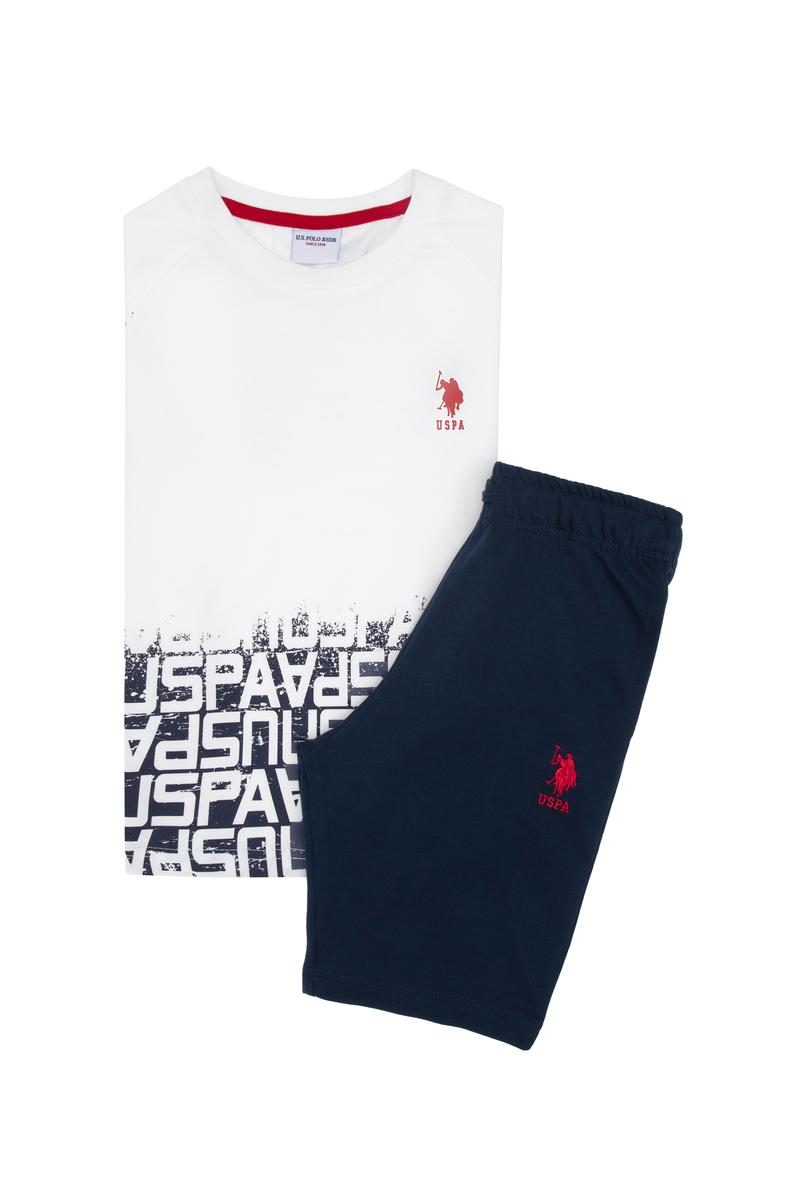 Erkek Çocuk Beyaz Pijama Takımı