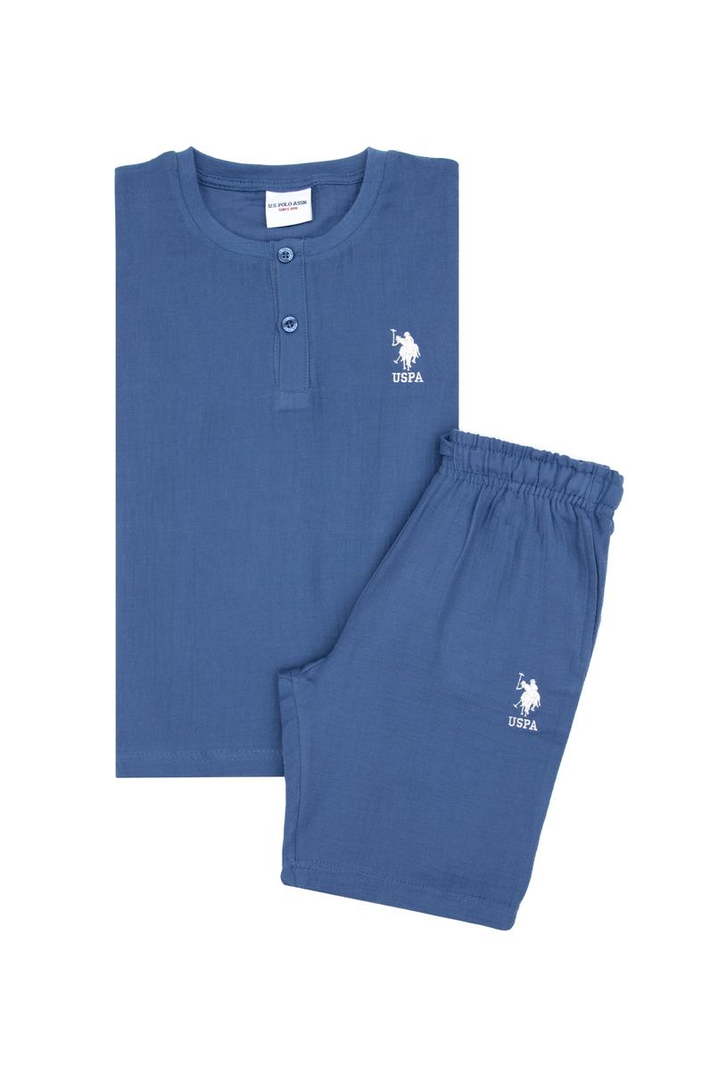 Erkek Çocuk İndigo Pijama Takımı