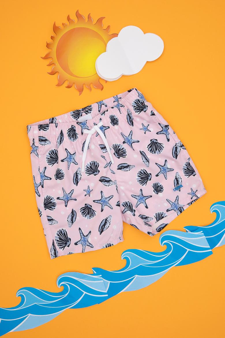 Erkek Çocuk Açık Pembe Deniz Şortu