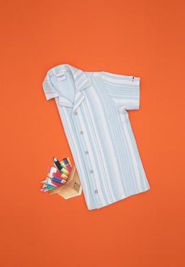 Erkek Çocuk Açık Mavi Örme Gömlek - 50305651004