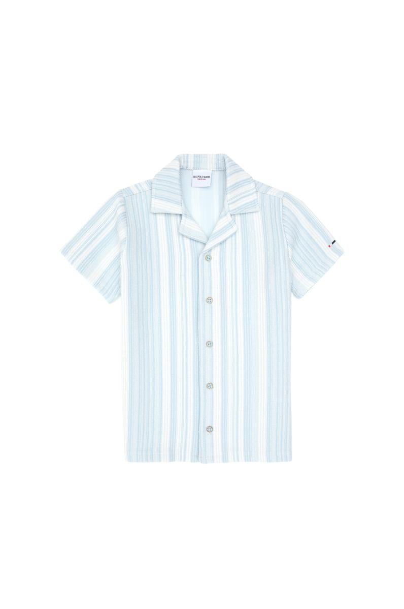 Erkek Çocuk Açık Mavi Örme Gömlek