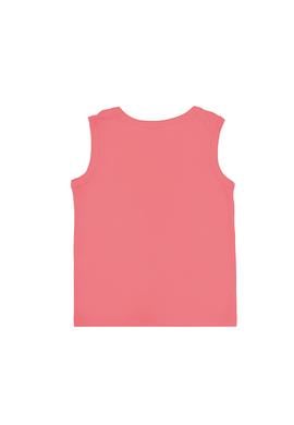 Kız Çocuk Pembe Kolsuz Basic Tişört - 50306215064