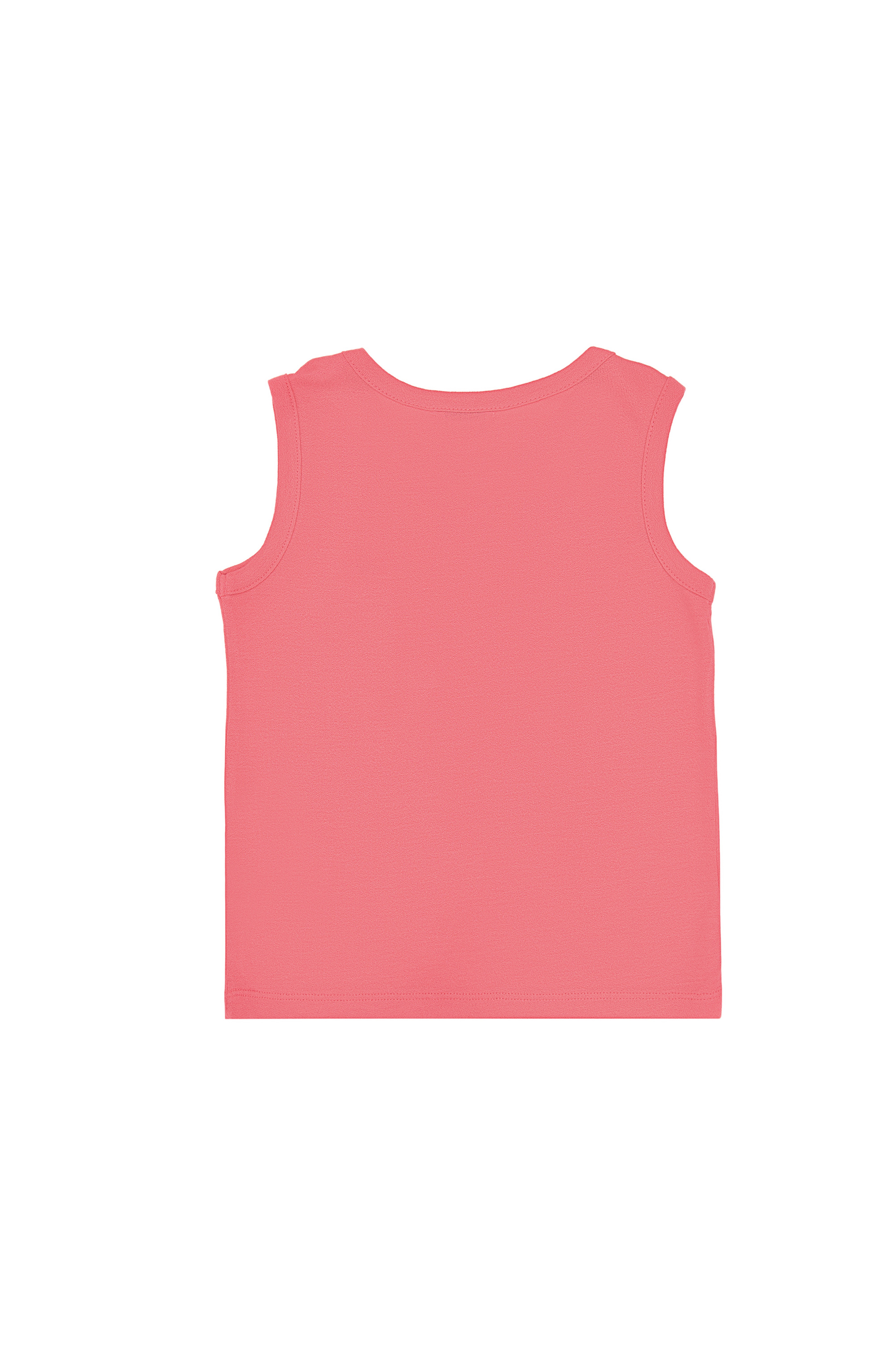Kız Çocuk Pembe Kolsuz Basic Tişört