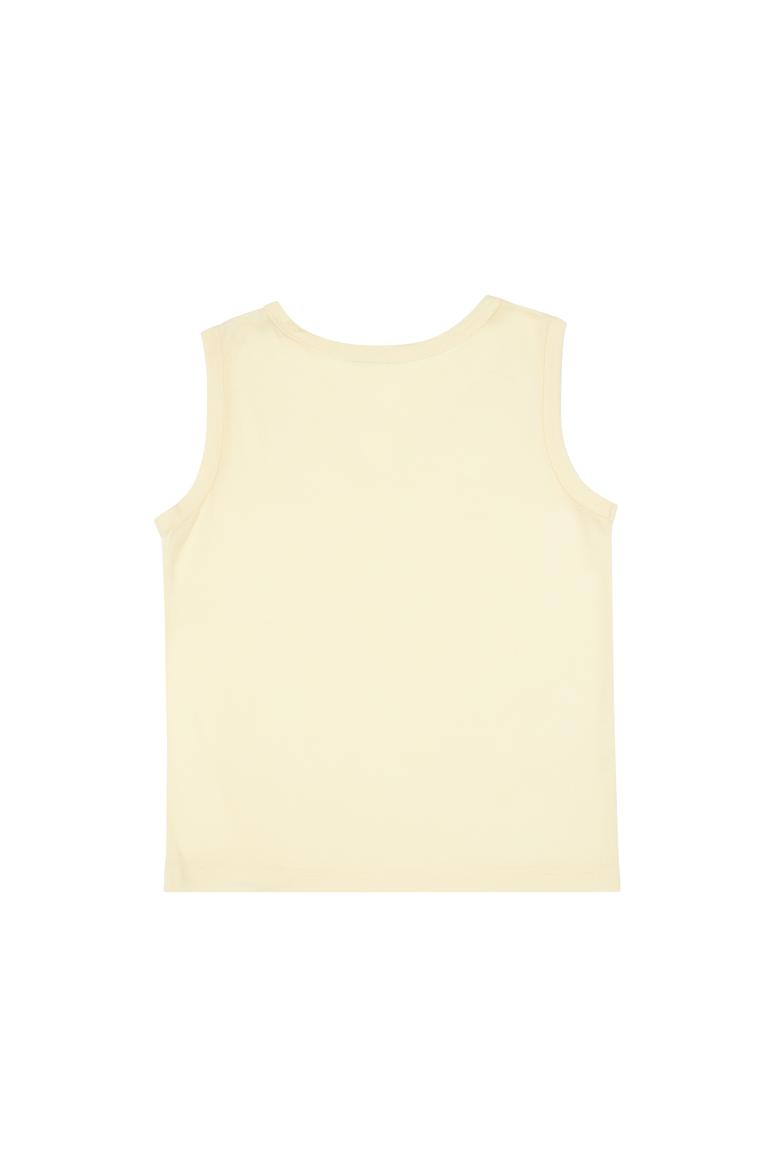 Kız Çocuk Limon Kolsuz Basic Tişört - 50306215075