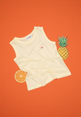 Kız Çocuk Limon Kolsuz Basic Tişört - 50306215075