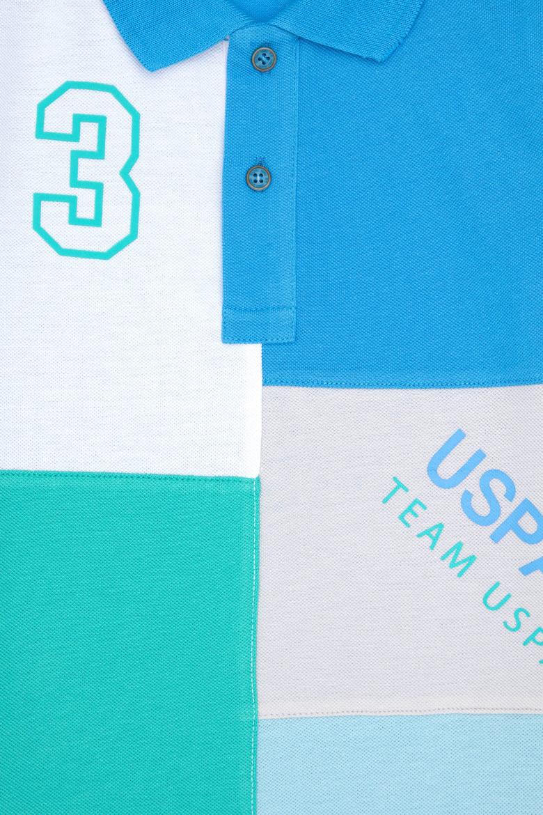 Erkek Çocuk Turkuaz Polo Yaka Tişört - 50300185028