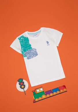 Erkek Çocuk Ekru Bisiklet Yaka Tişört - 50307272014