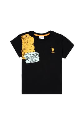 Erkek Çocuk Siyah Bisiklet Yaka Tişört - 50307272029