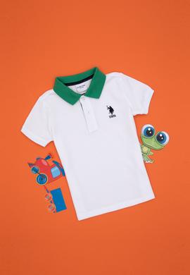 Erkek Çocuk Beyaz Polo Yaka Tişört - 50307156015